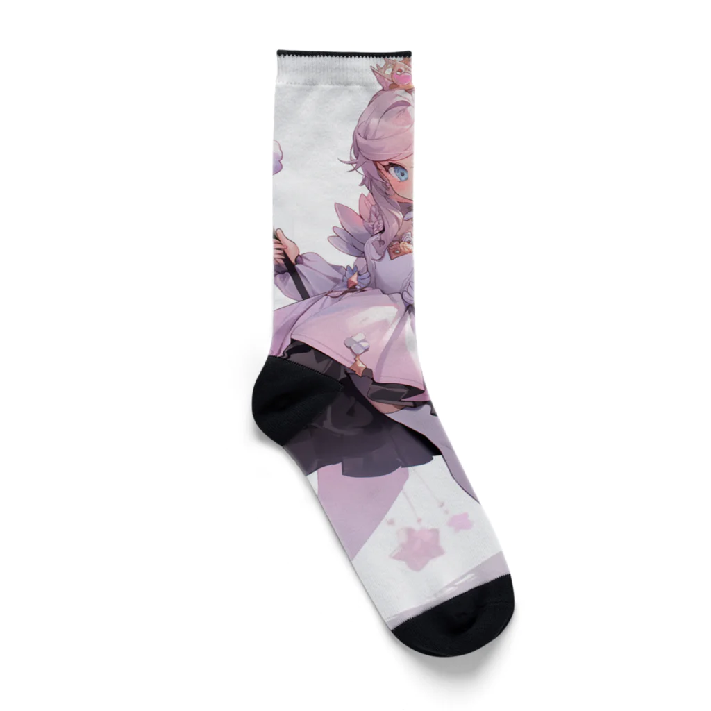 AQUAMETAVERSEのアニメ風ピンクのお姫さま　なでしこ1478 Socks