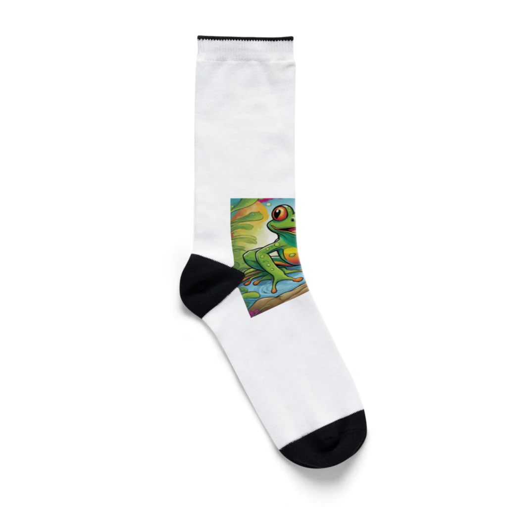 Yta_Tの輝くカエル Socks