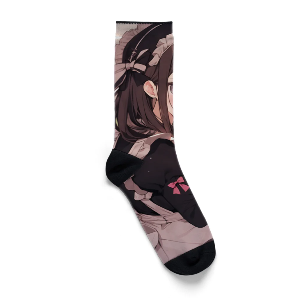 AQUAMETAVERSEのメイドカフエで働く女性　なでしこ1478 Socks