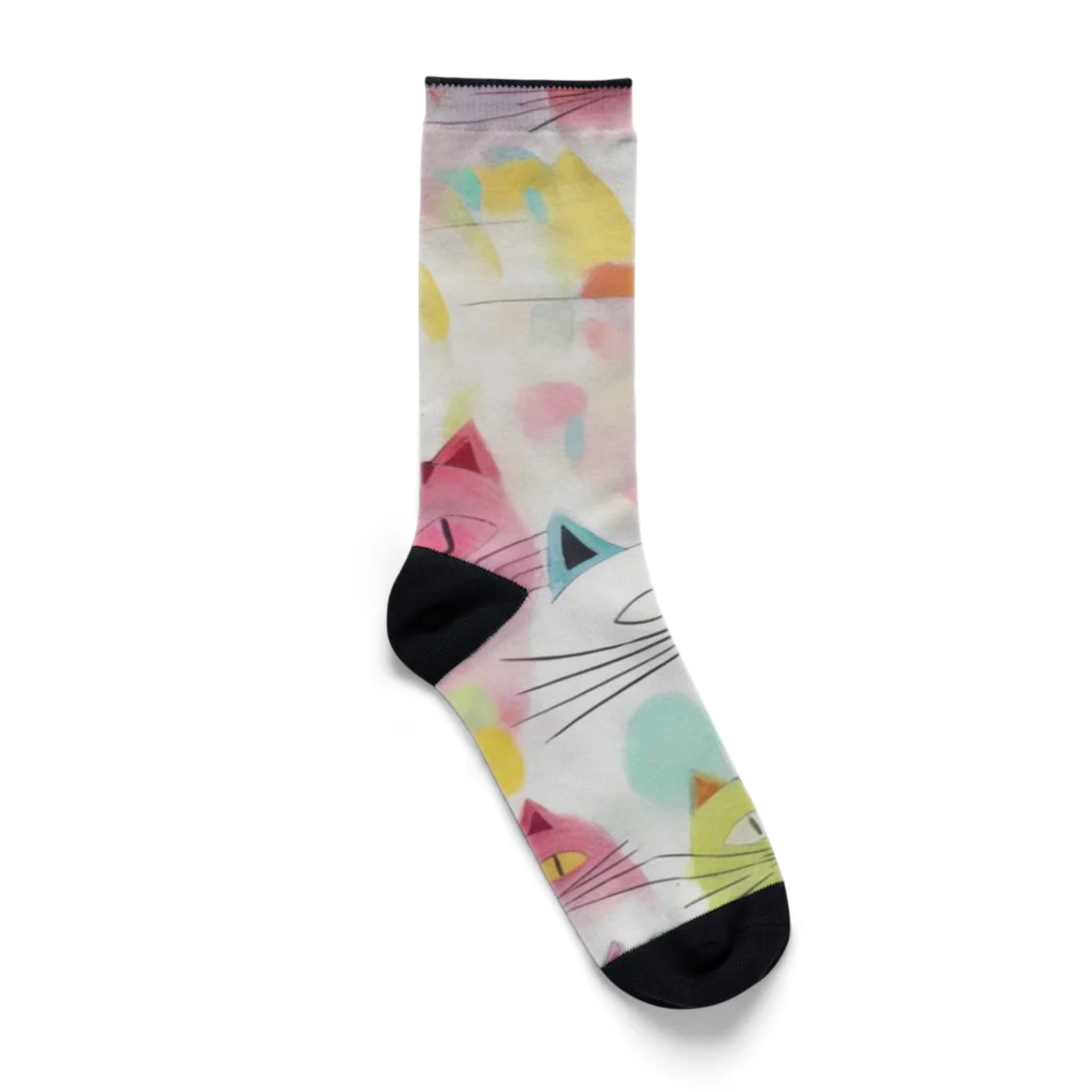 F2 Cat Design Shopのbeloved cats 002 Socks