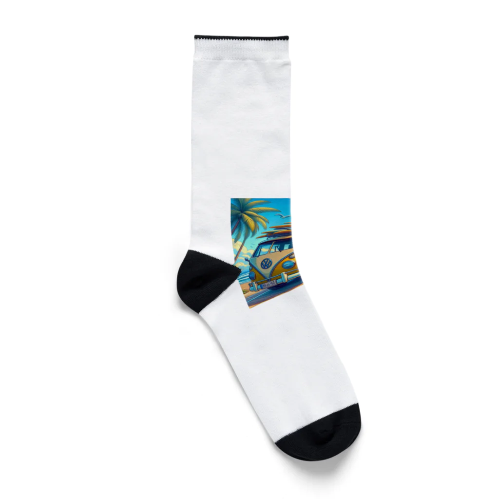 c-kichiの海辺のフォルクスワーゲン Socks