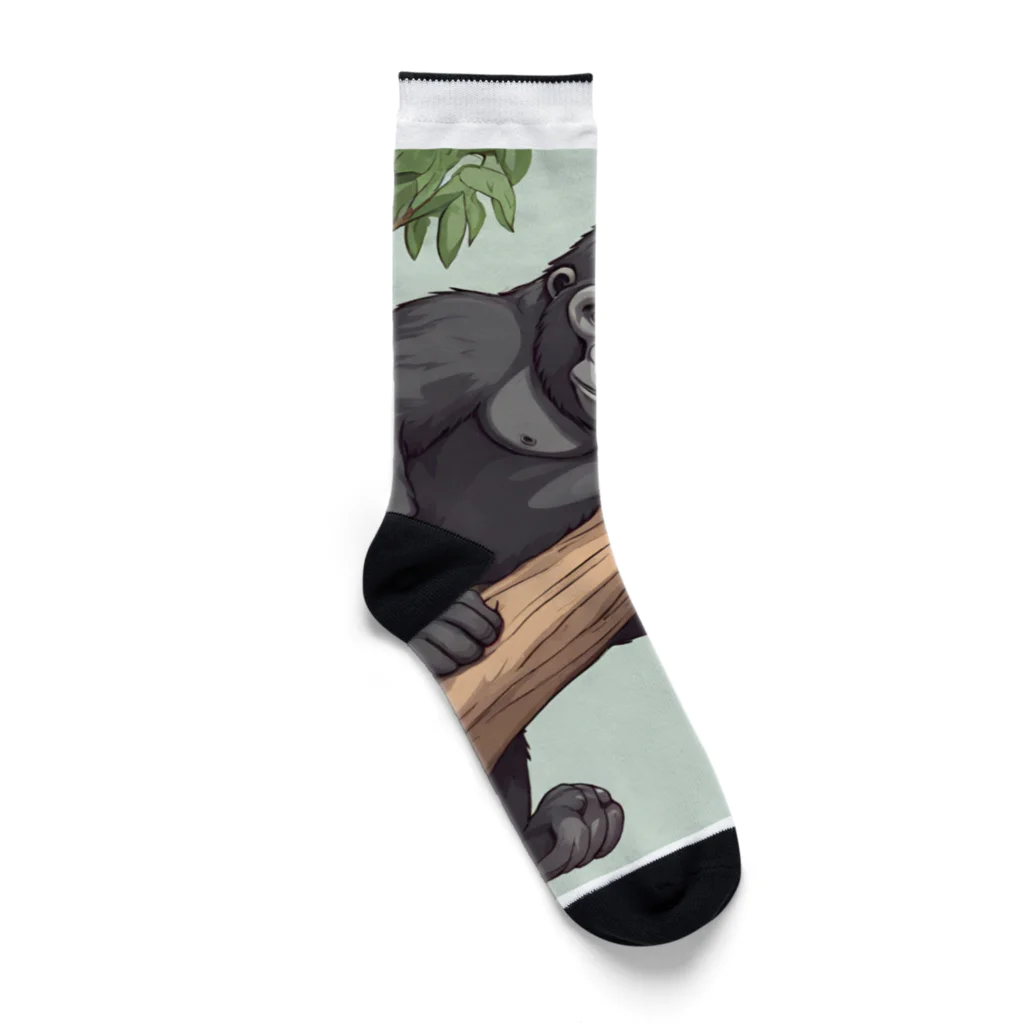 namuhatimanの木を登っているゴリラ Socks