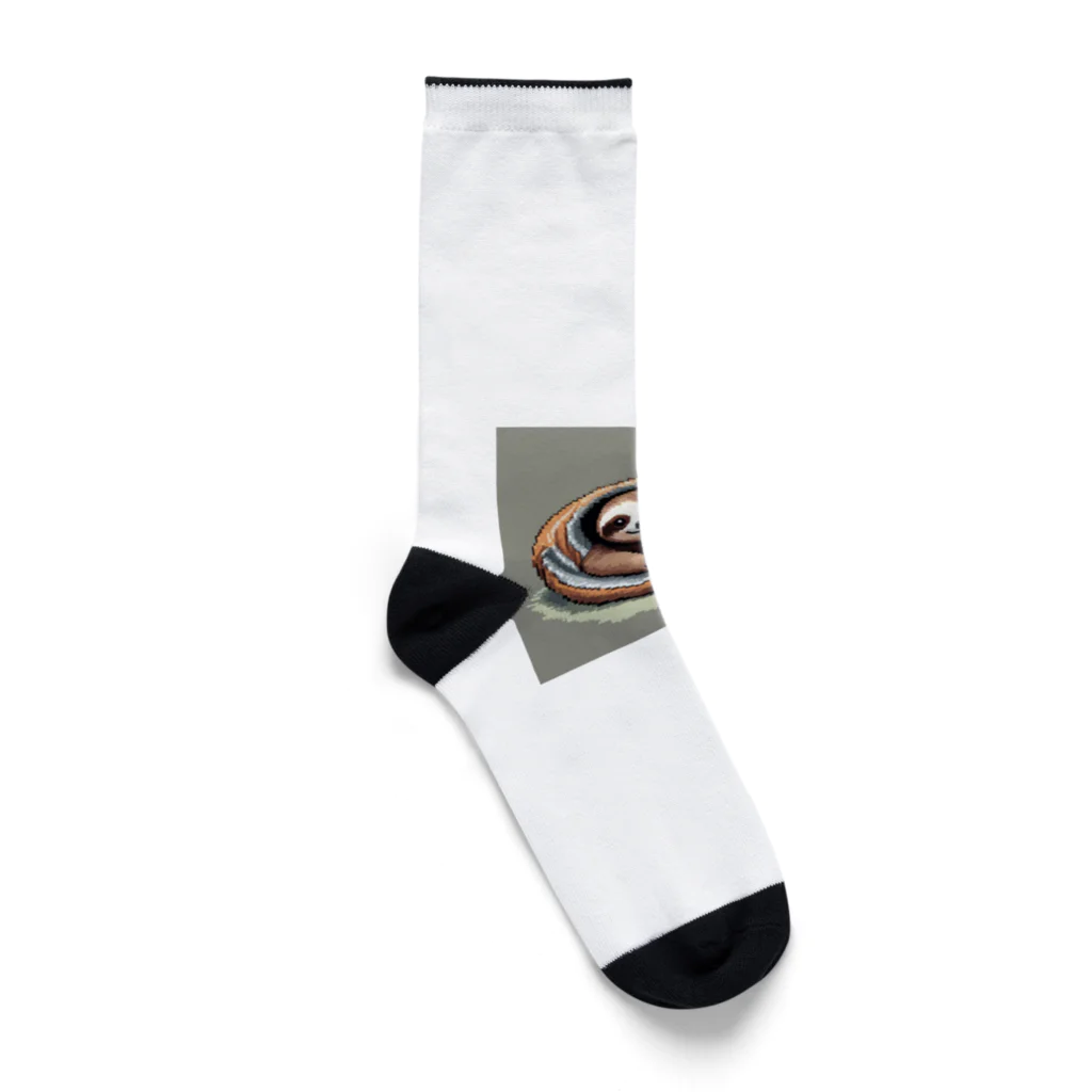 ナマケモノstoreのブランケットの中でグズグズするナマケモノ Socks