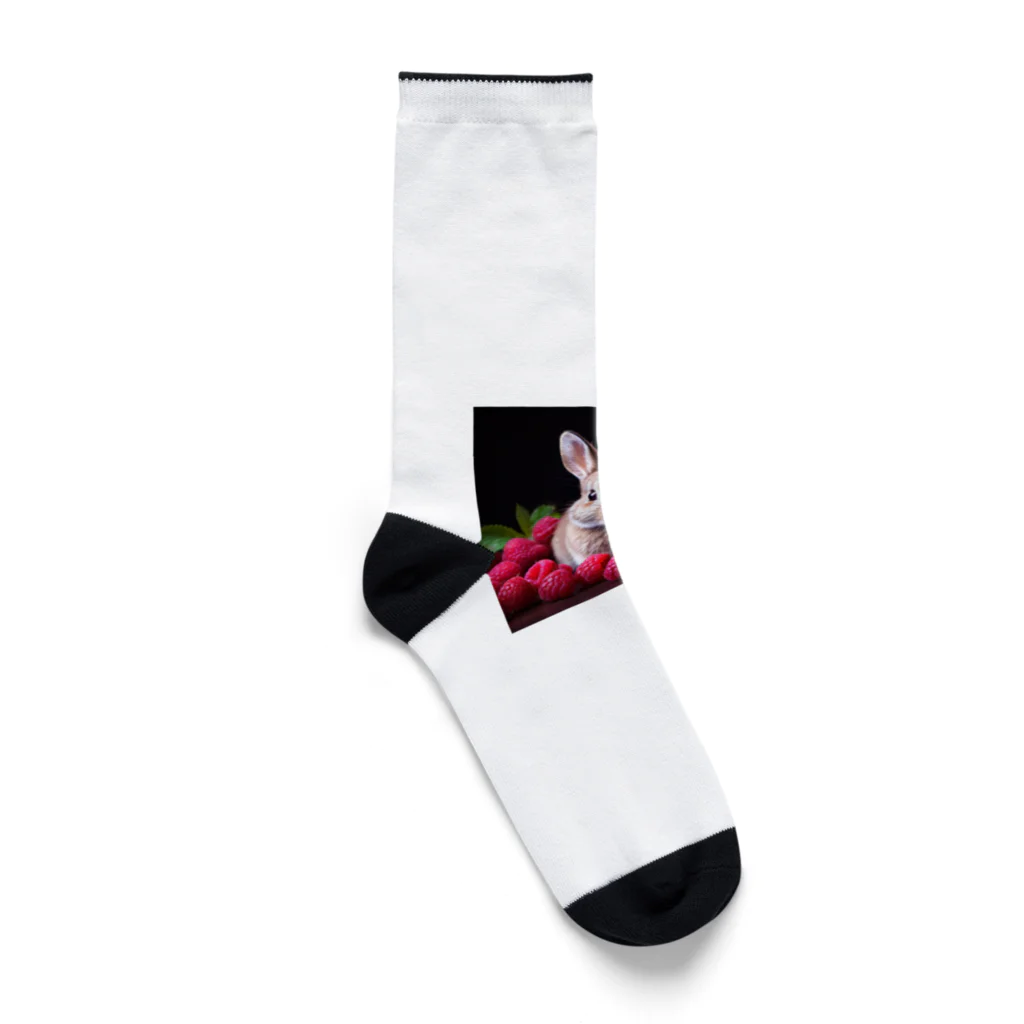 ZeroCreativeのラズベリーラビット Socks