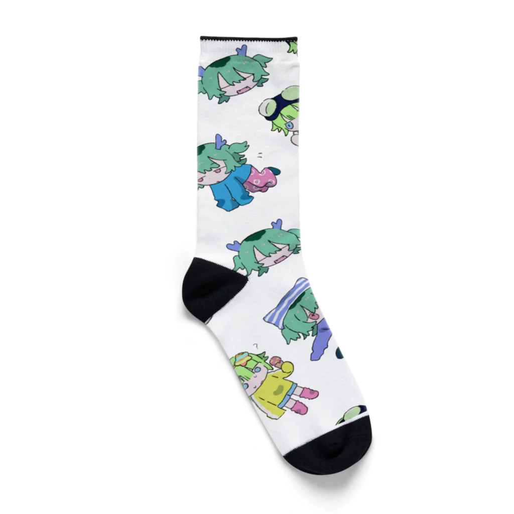 90㌠のわちゃわちゃりゅくたま Socks