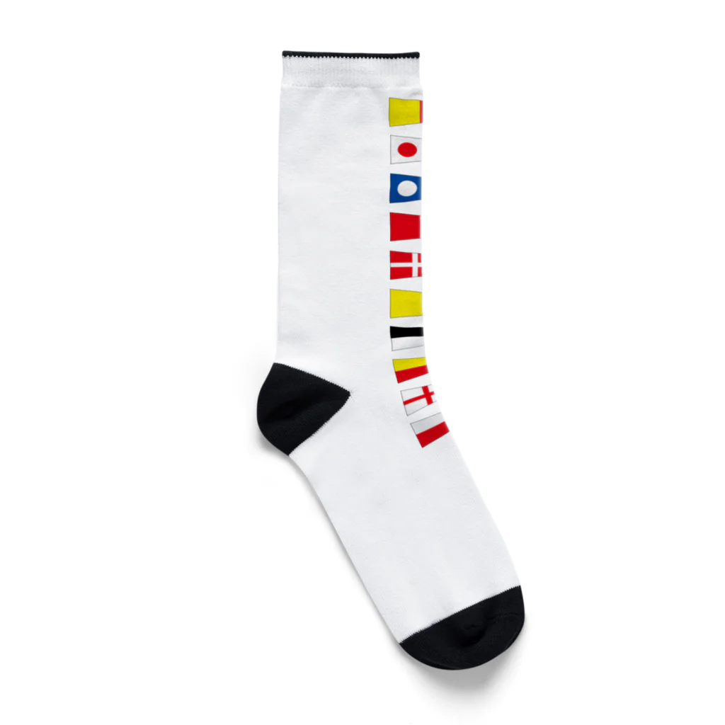 kimchinのカラフルな船の信号旗 Socks