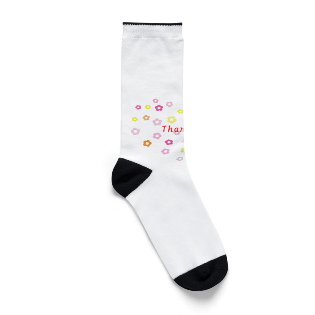 ainarukokoroのありがとう　感謝　Thank you プレゼント　かわいい　ハート Socks