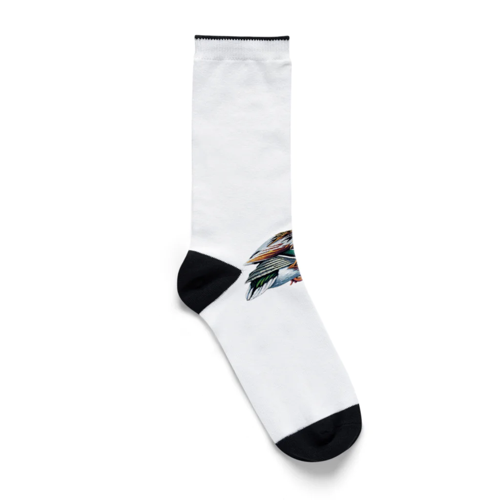 Pixel Art Goodsのカモ（pixel art） Socks