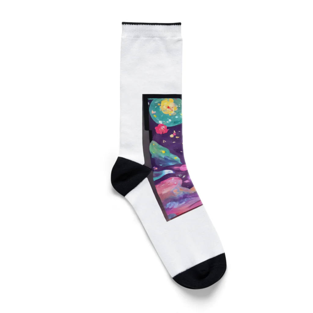 サイケデリックえりの結婚式は宇宙の彼方 Socks