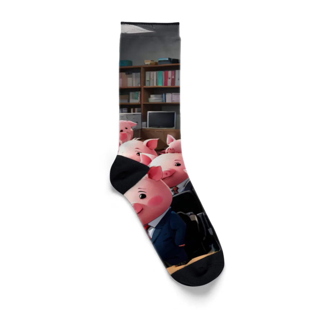 MTHの会社のらいんあっぷをするみにぶた管理製品 Socks