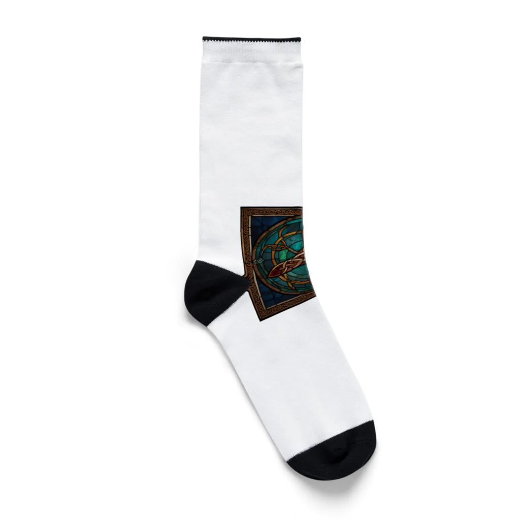 ganeshaのケルトの結び目工芸ステンドグラス Socks