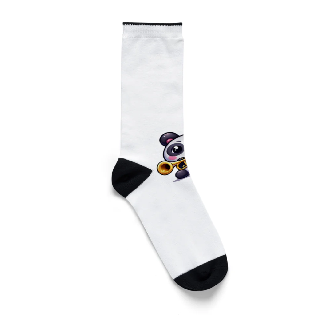 kyuchanのラッパ吹きのパンダ Socks