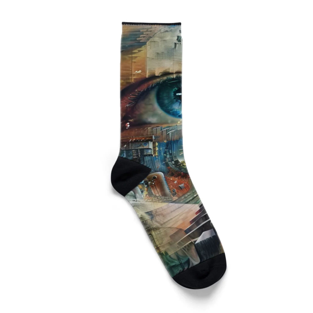 AQUAMETAVERSEの言葉から絵にするAIの魔法 アメジスト 2846 Socks