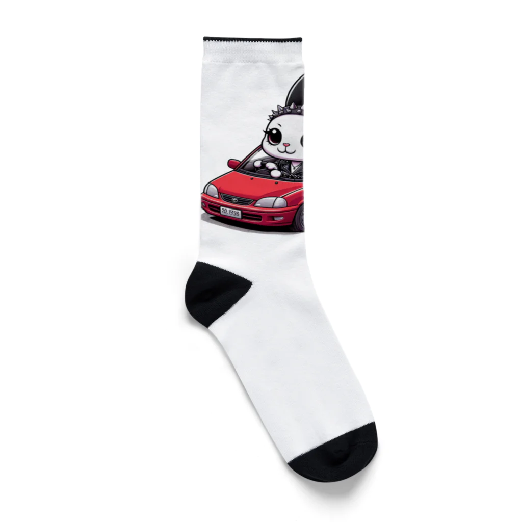 momonekokoのエモいウサギ Socks