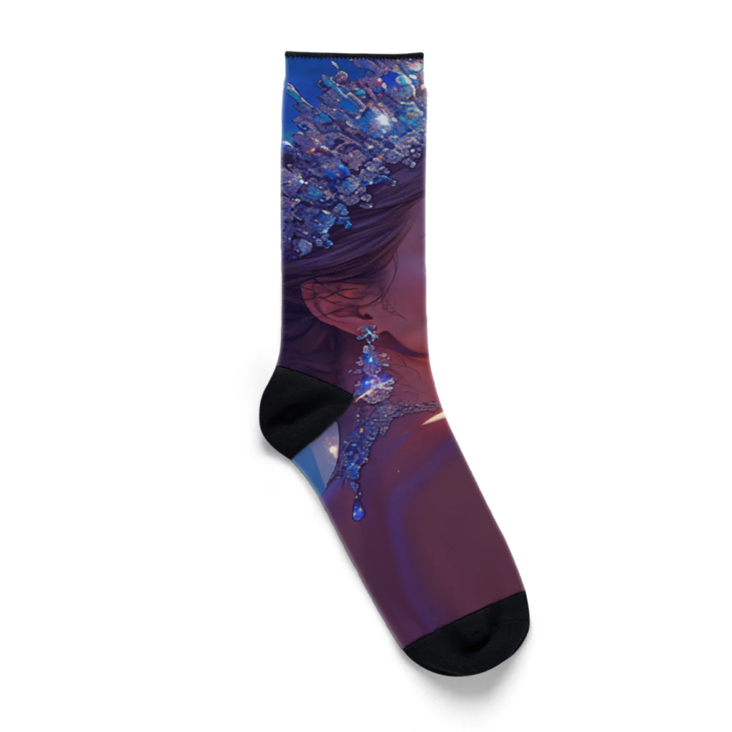 AQUAMETAVERSEの宵闇に輝くクリスタルの女王 Marsa 106 Socks