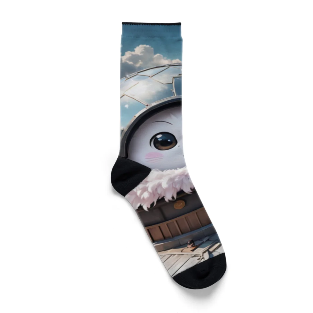 AI妖怪大図鑑の天体観測妖怪　バンポン Socks