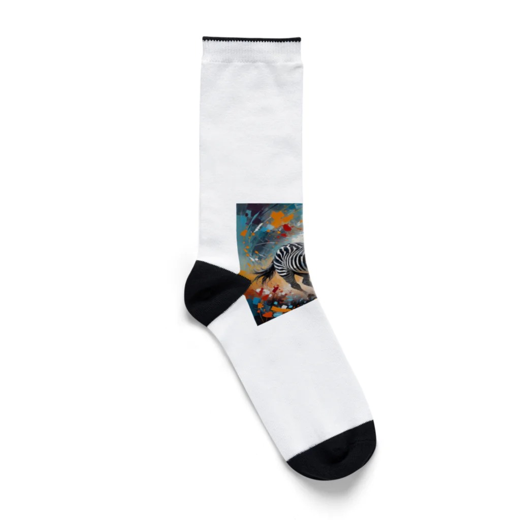 sakucchoの神秘なシマウマ Socks