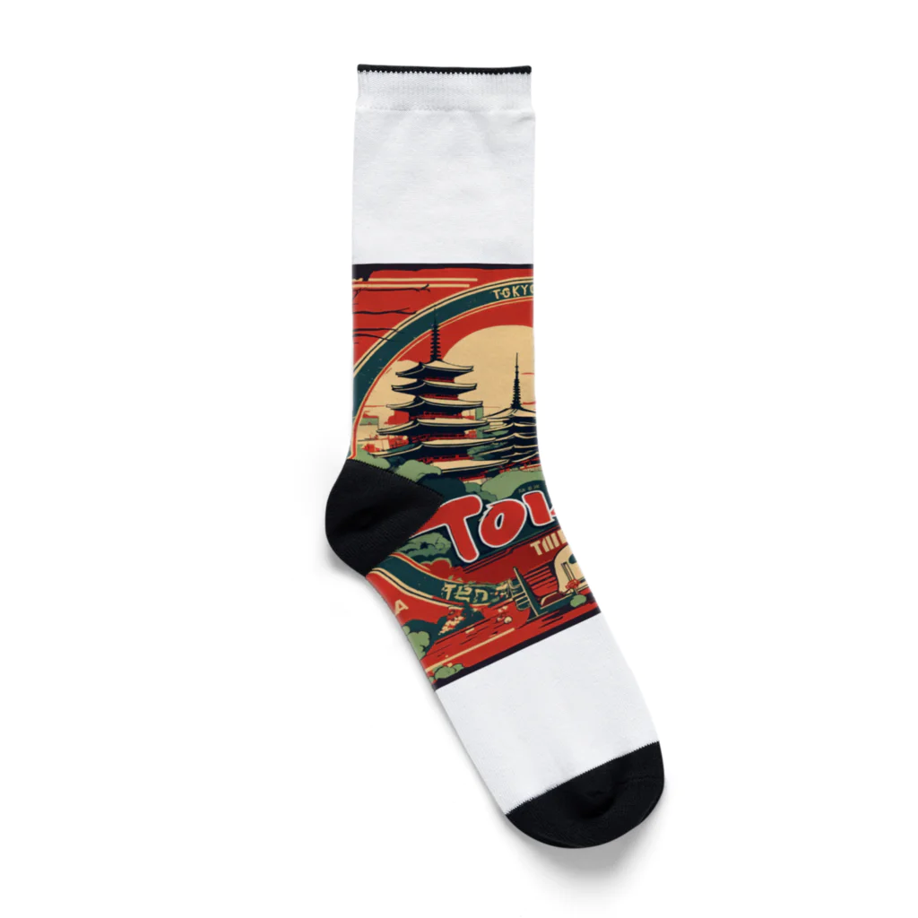 hotgoods shopの東京っぽいロゴ Socks