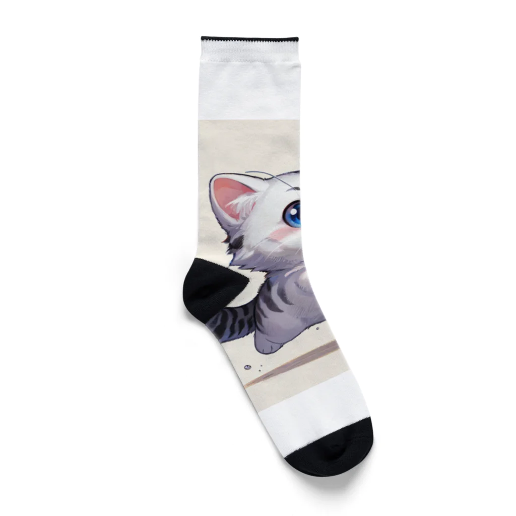 yos-1292583のねこニコばん Socks