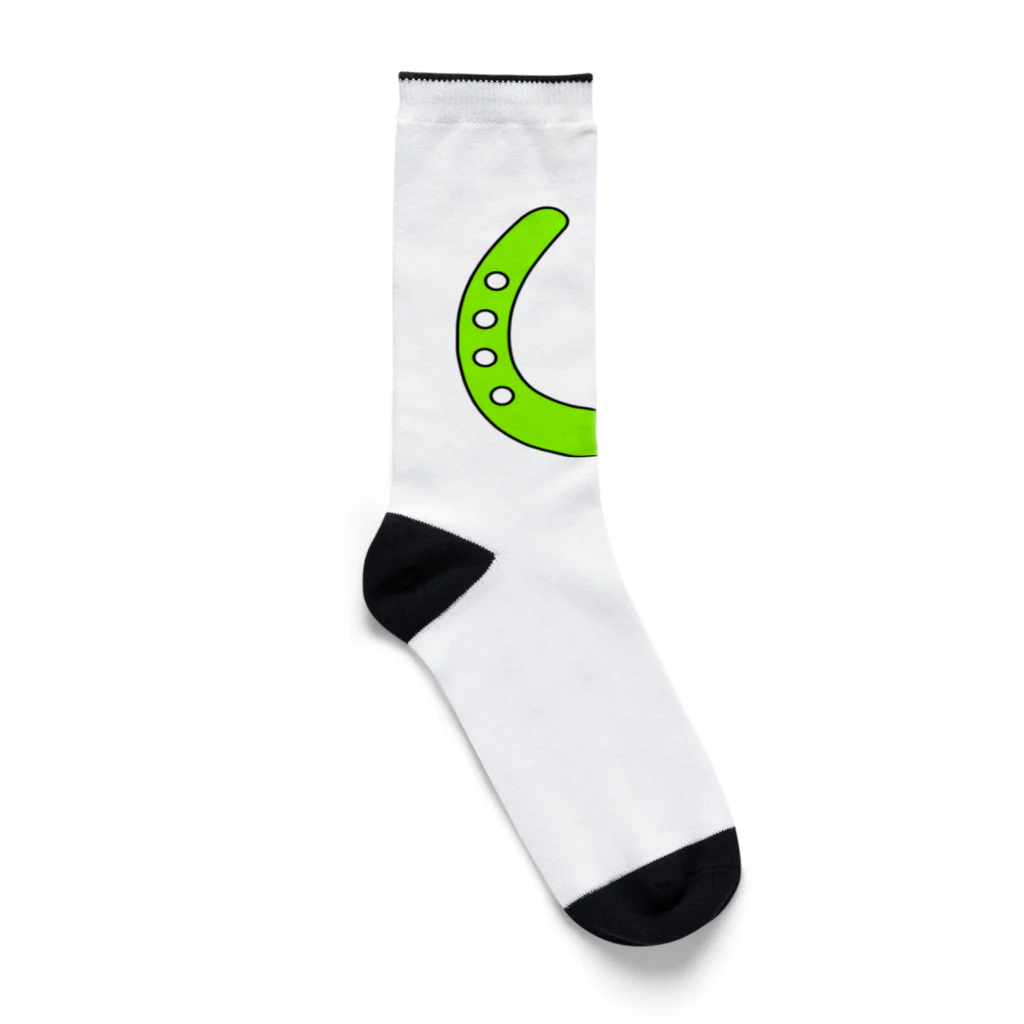 umajoの馬蹄（ホースシュー）Yellow Green Socks