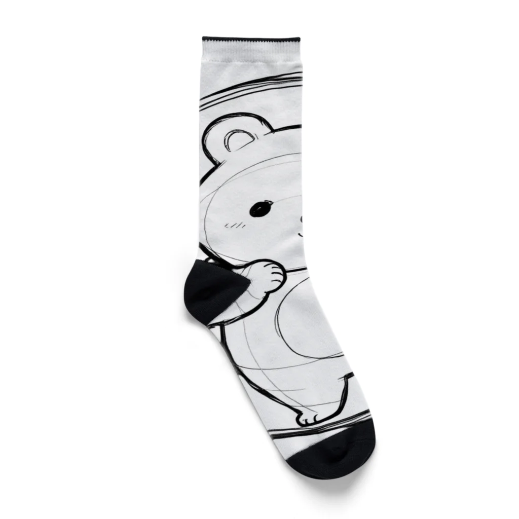 ganeshaのかわいいクマ Socks