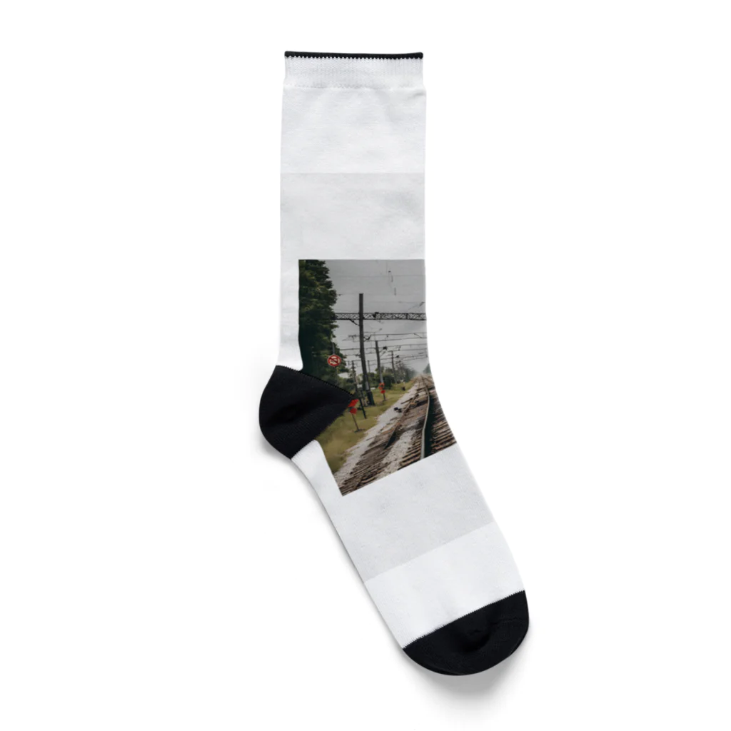 atoyuki_SHOPの鉄道レールデザイン Socks