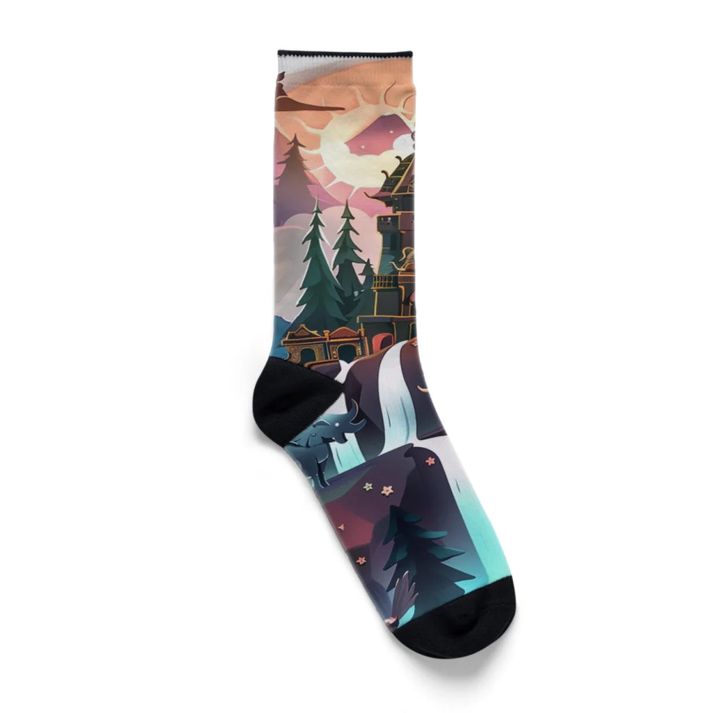 シロクマペンギンの神秘の山 Socks