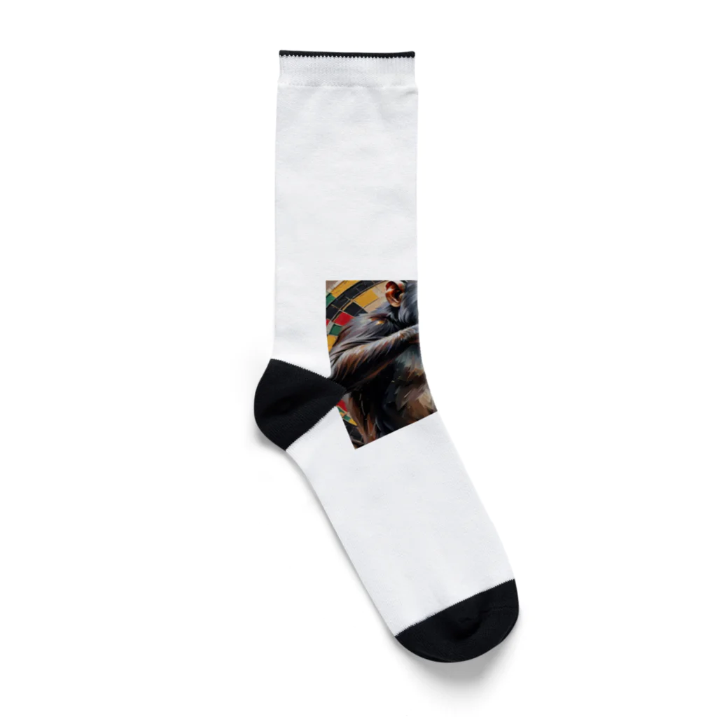 noBuのダーツをしているサル Socks