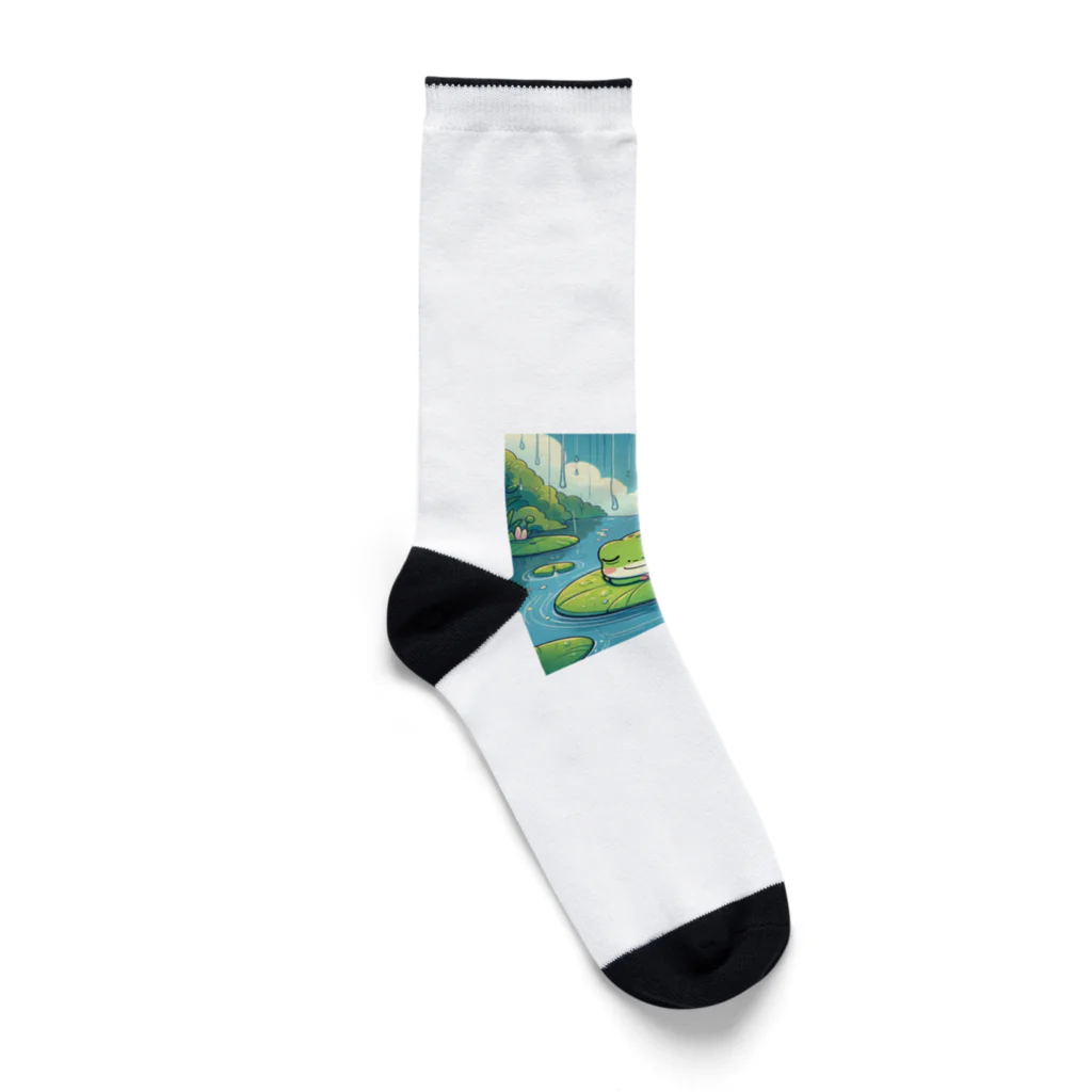 HERAXのおやすみカエル Socks