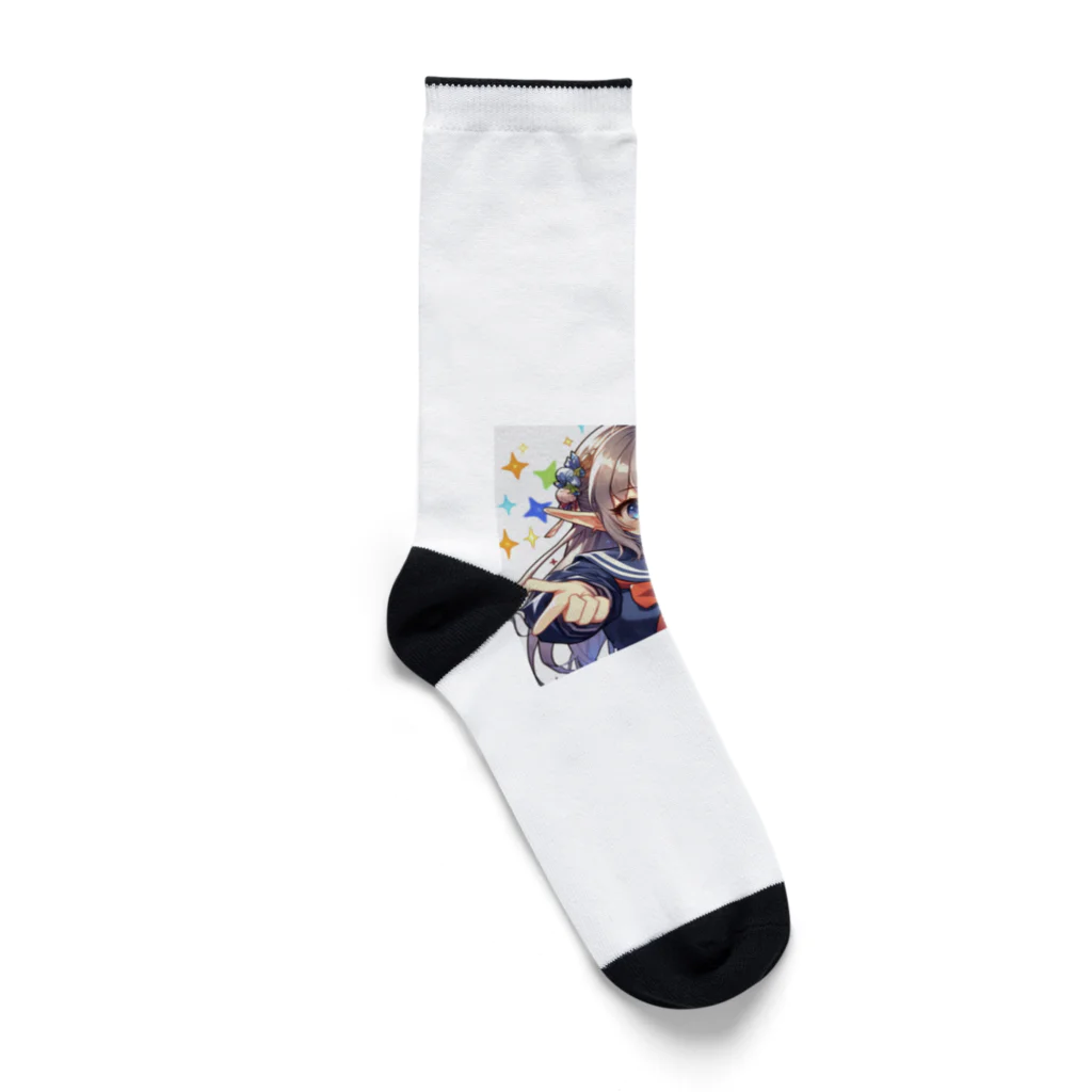 aaammmamのエルフ　美少女　セーラー服　アイドル Socks