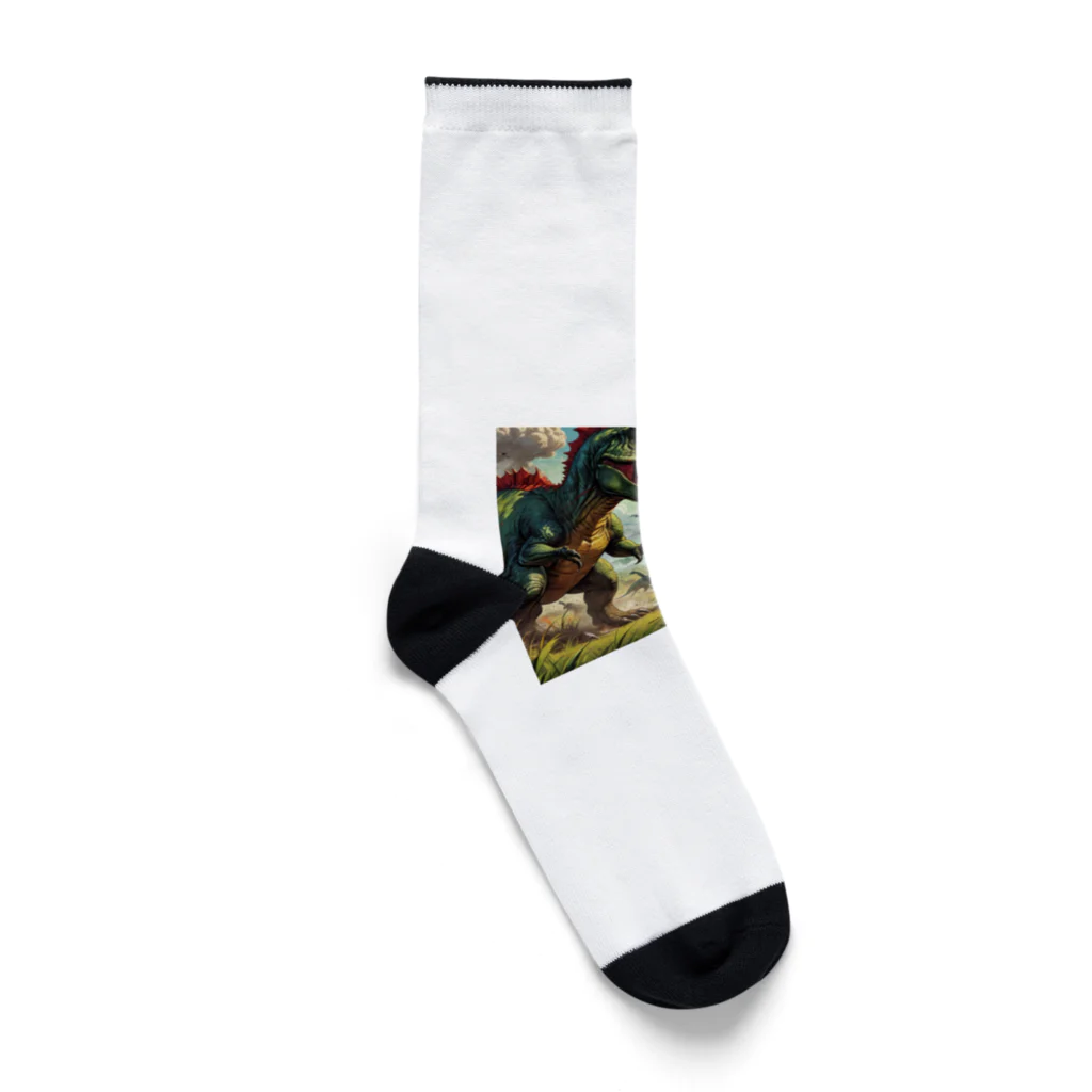 OTIRUBUTUBUTUの恐竜せんそう Socks