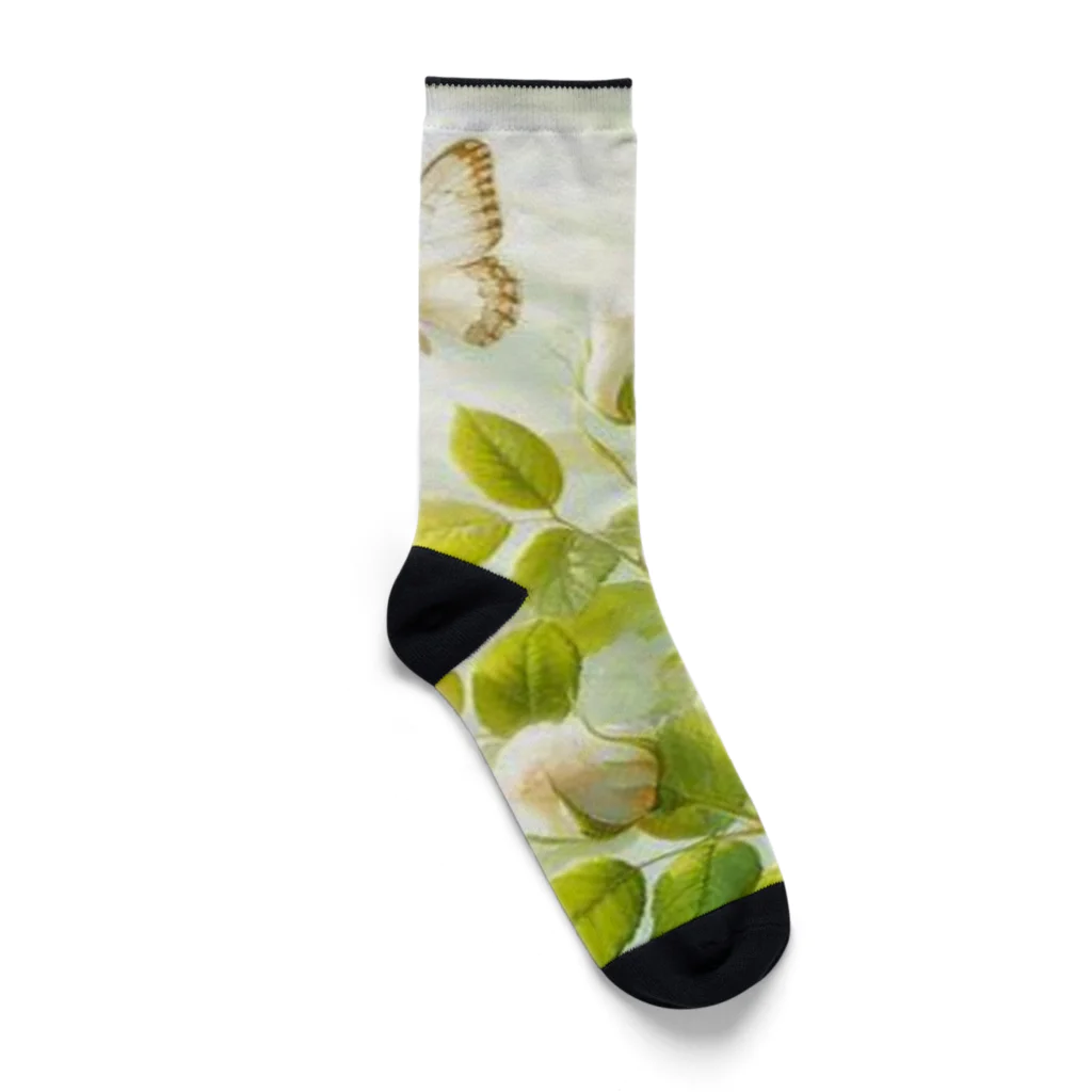 Rパンダ屋の「白薔薇」グッズ Socks