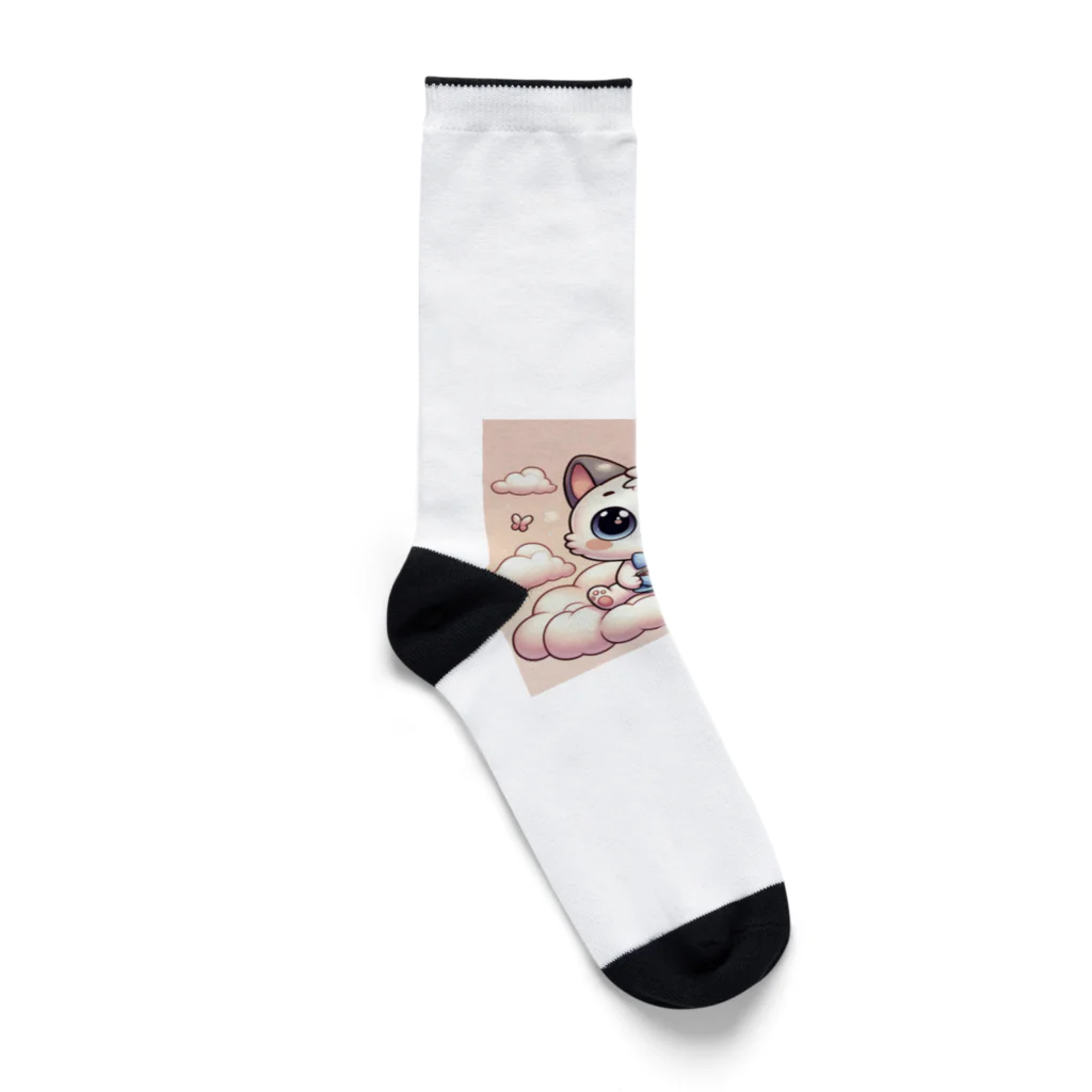 可愛い動物達の可愛い猫2 Socks