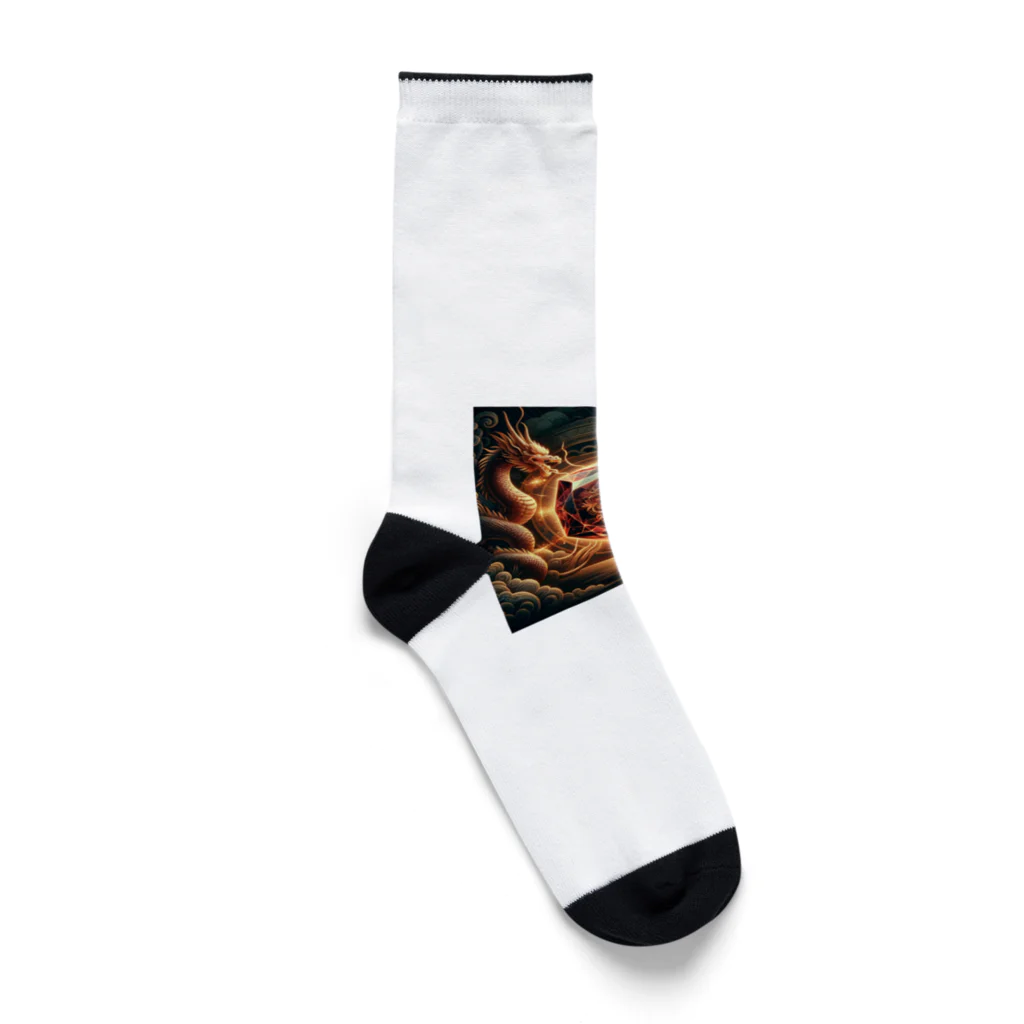 おしゃまんべの龍神が宿るパワーストーン Socks