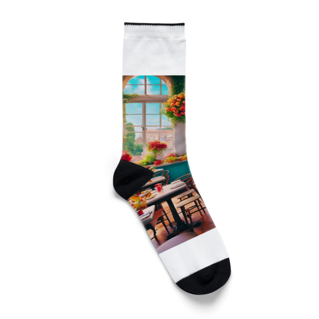 HOSHI-TANEKO🌠の🌺華やかな・カフェ☕✨ Socks