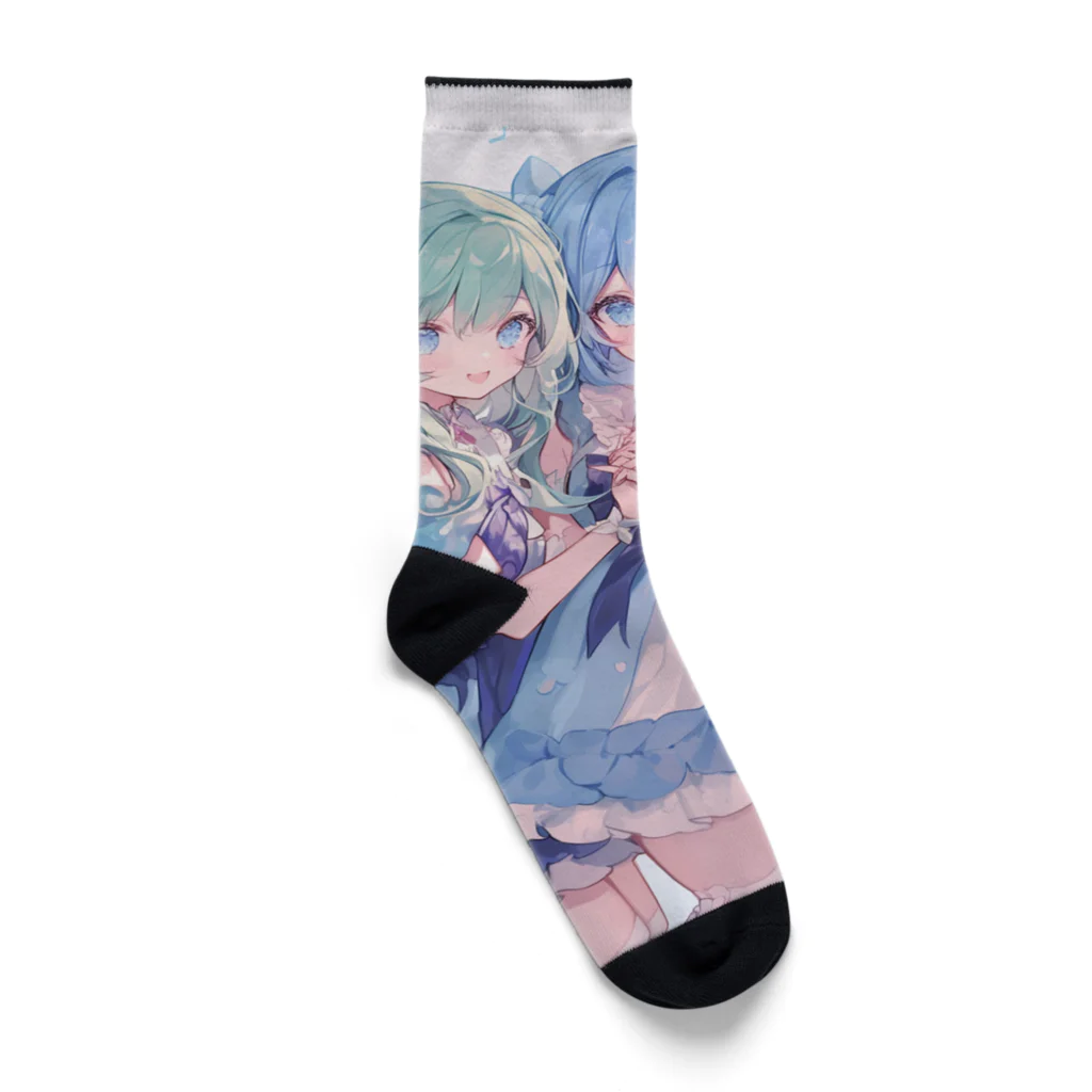 AQUAMETAVERSEのアイドルフラワーズ　なでしこ1478 Socks