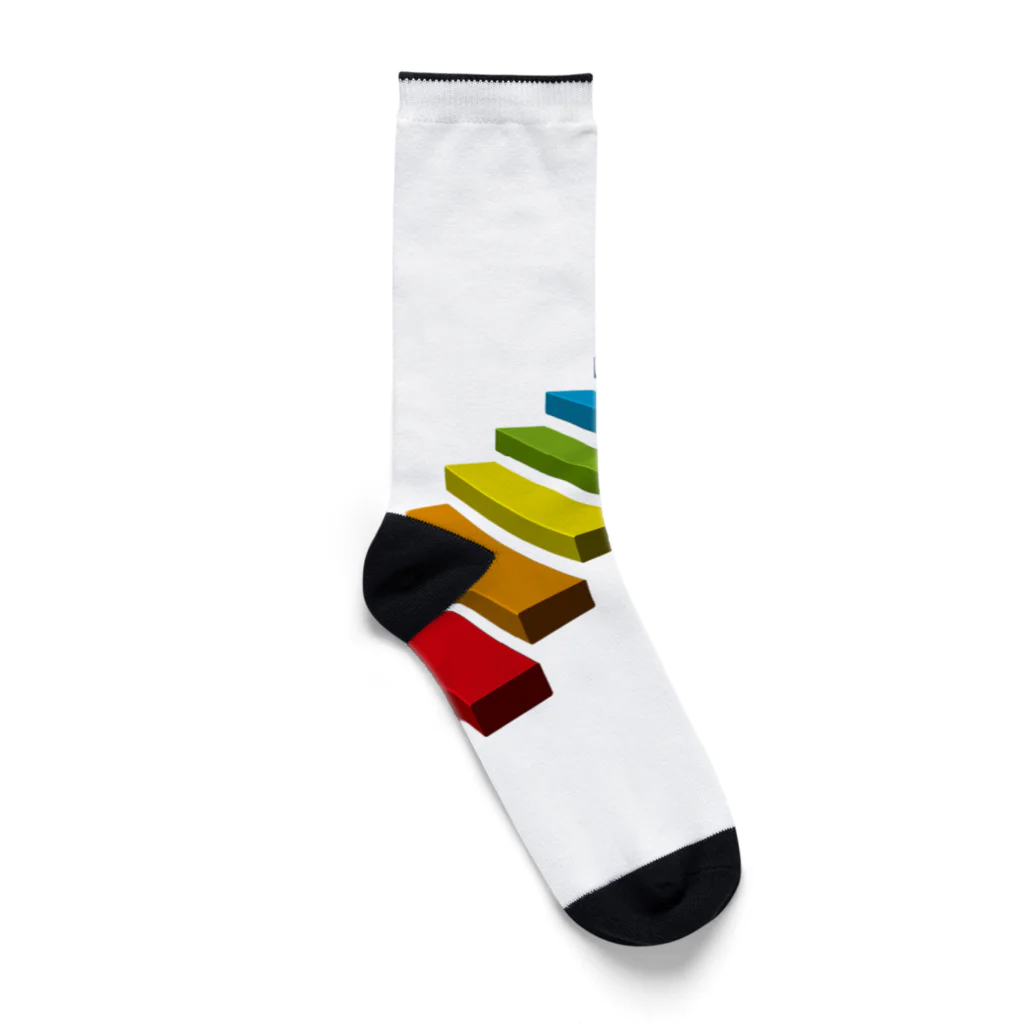 kimchinの宙に浮かんだメタリックな階段 Socks