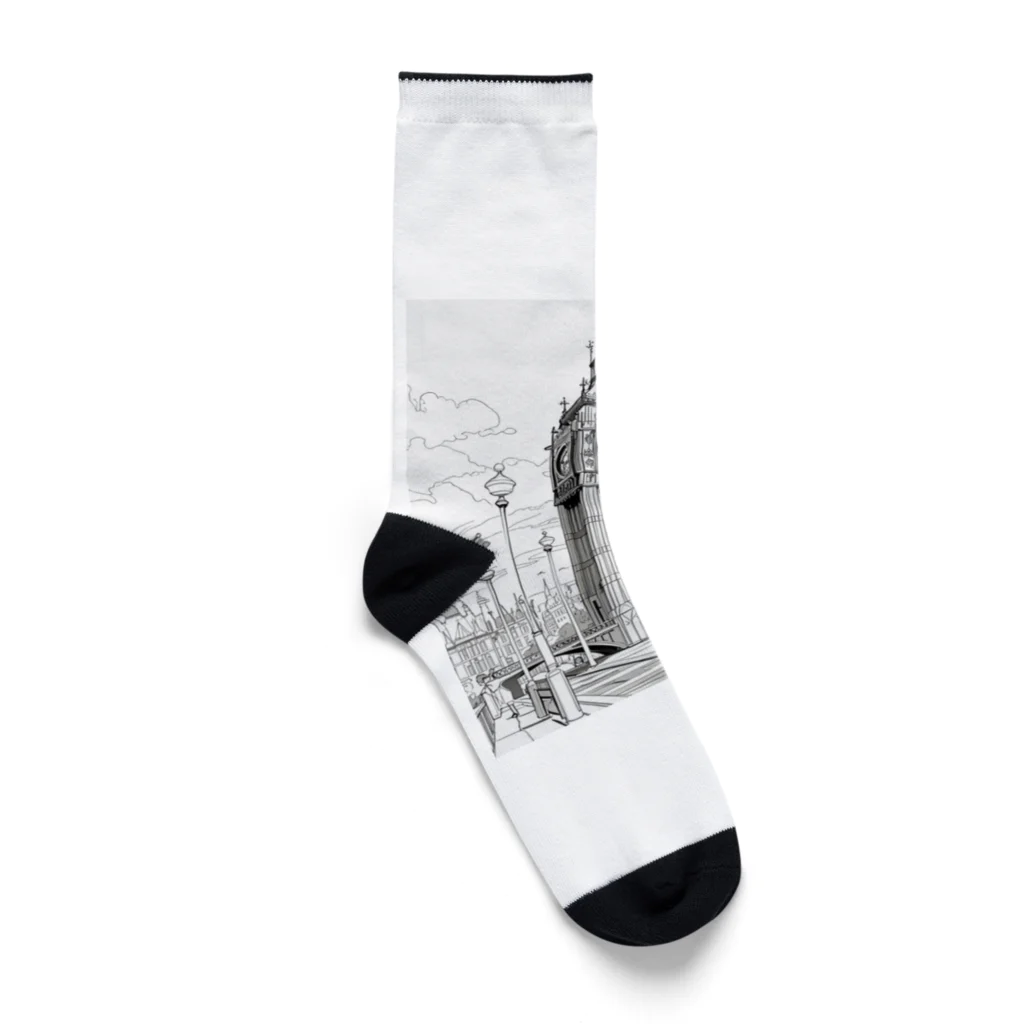 ZZRR12のロンドンの時計塔 Socks