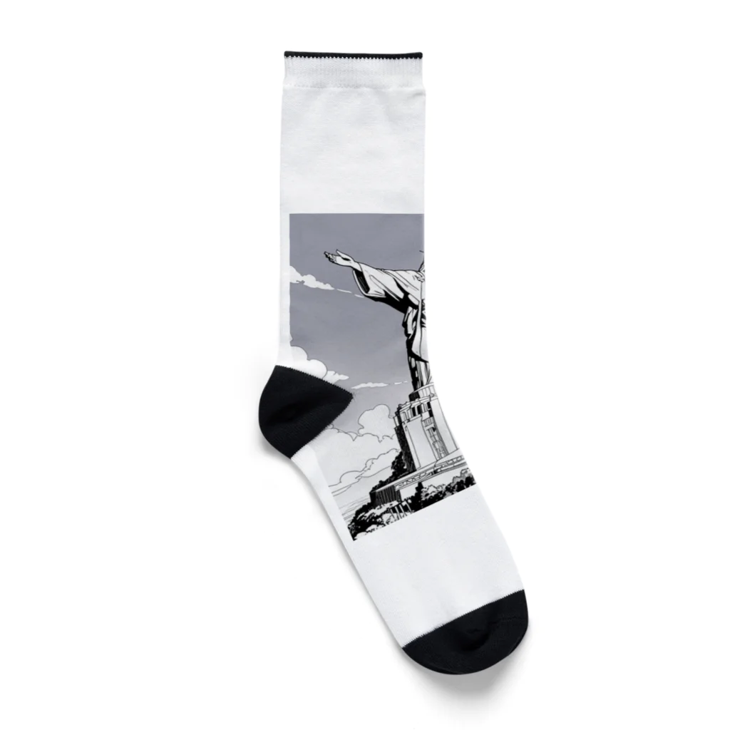 ZZRR12のコルコバードのキリスト像 Socks