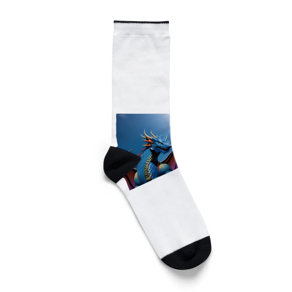 のりちょびの開運虹色ドラゴン Socks