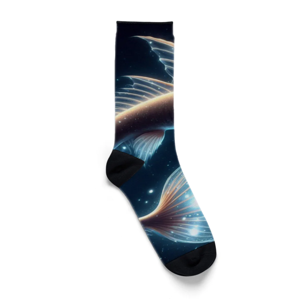Create your own originalのスター・フィッシュキャット Socks