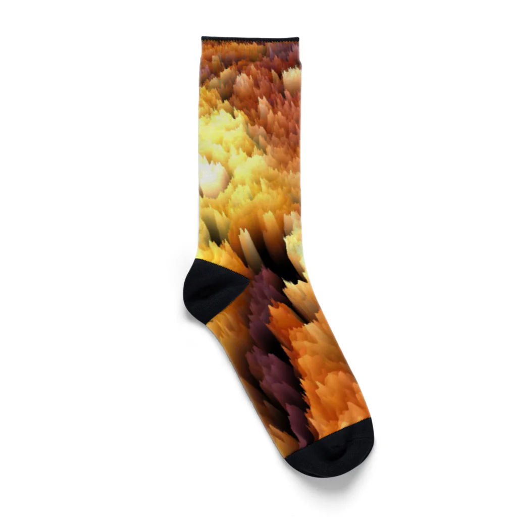 🍩tarojiro(たろじろ) shop🍩の捕らわれの土ロボット模様 Socks