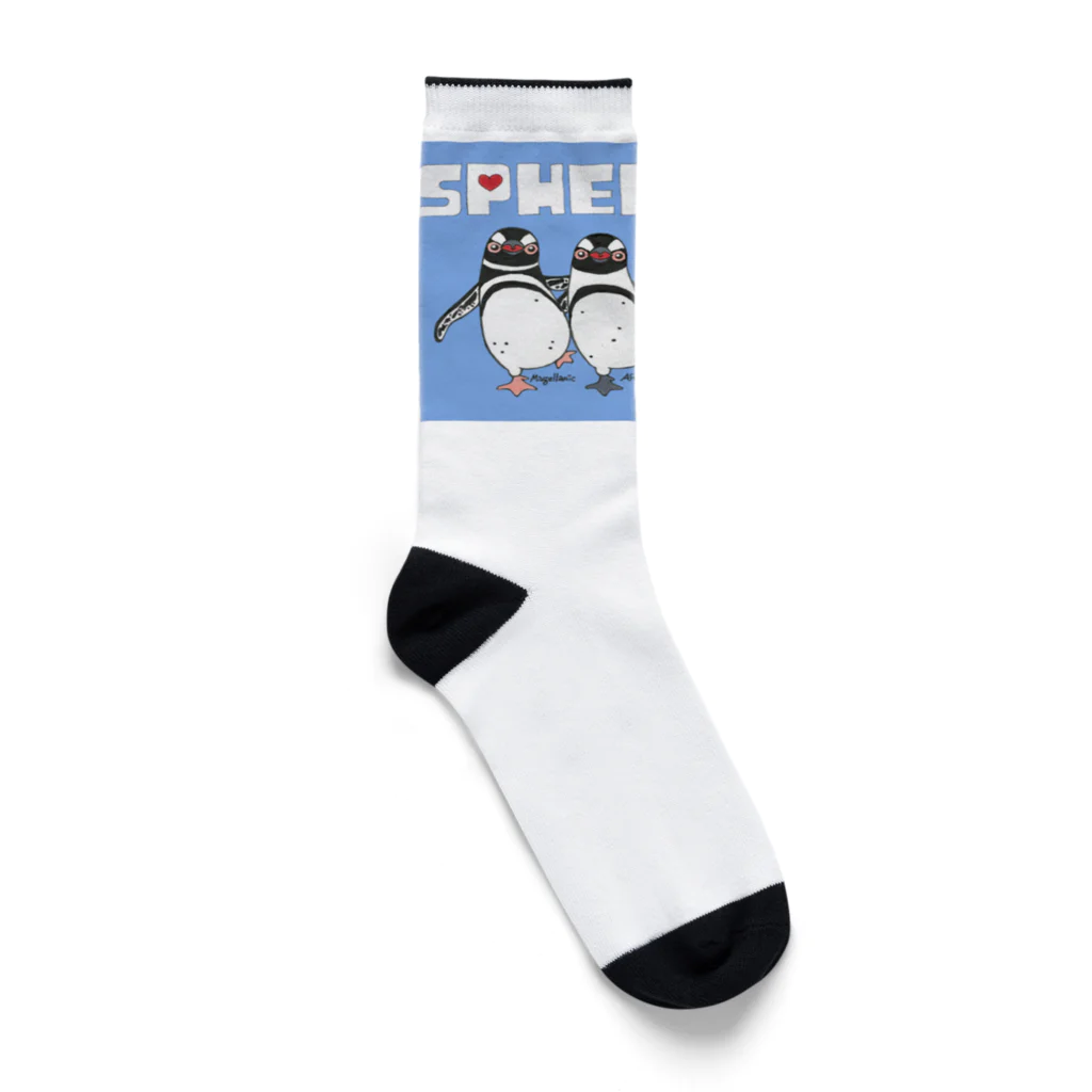 penguininkoのSpheniscus Quartet blueversion💙 Socks