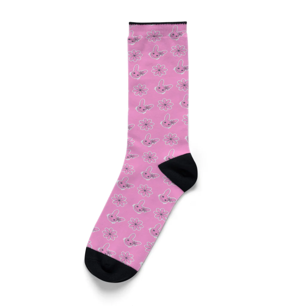 Rabbitflowerのびっくり♥らびこ♥とお花 Socks