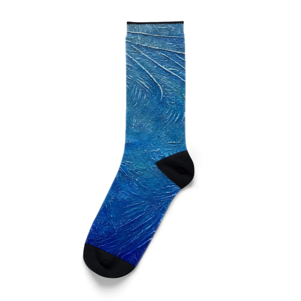 氷紋美術館の天恵〜JapanBlue〜始まりの青 Socks