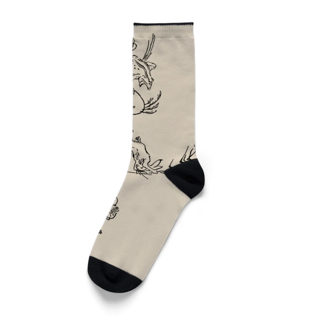 Culture Clubの[ TAMAGOBITO ] 鳥獣卵人戯画 ソックス Socks