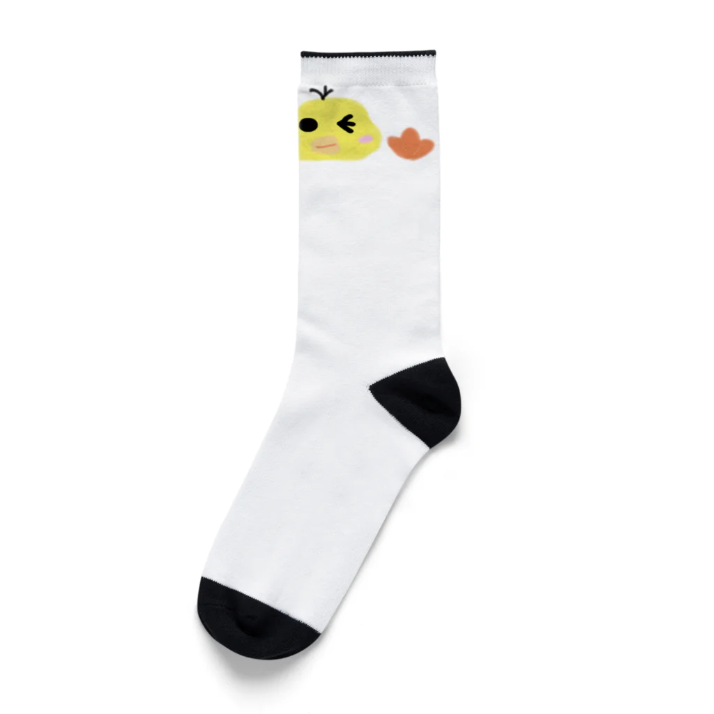 お庭ダンスショップのウィンクしてるぴよちゃん Socks