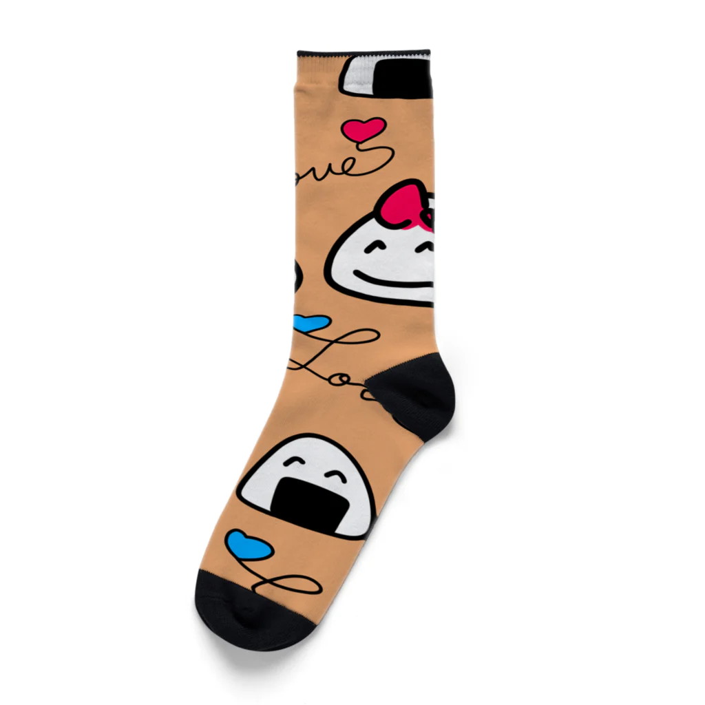 タカのおにぎりlove Socks