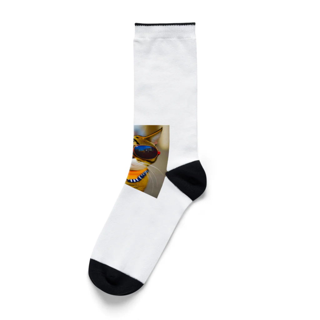 幻想的で創造的の猫にサングラス Socks