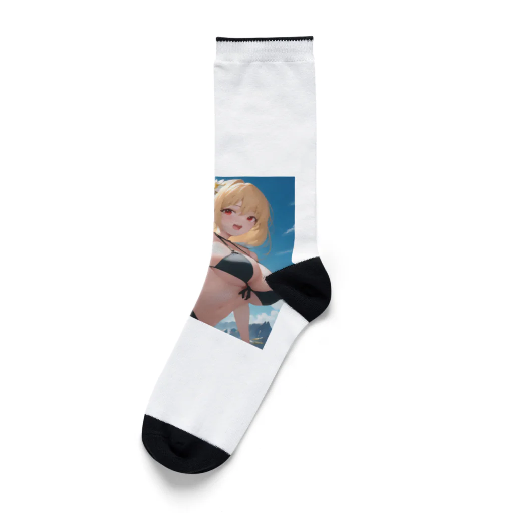 YuzuKiの金髪黒ビキニちゃん Socks